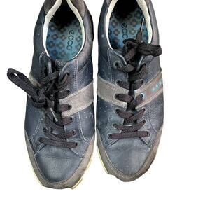 Ecco Men's Size 44 10.5 Leather Golf Shoe Black hybrid  lace -up